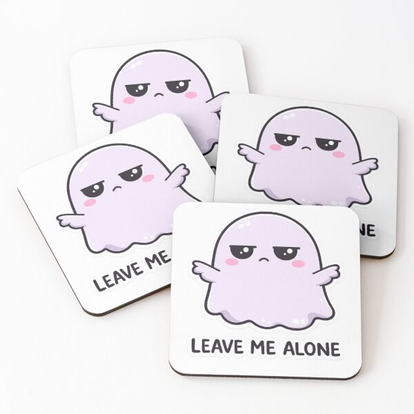 Item preview, Ghost sticker Leave Me Alone motif designed and sold by LongIslandDesgn.
