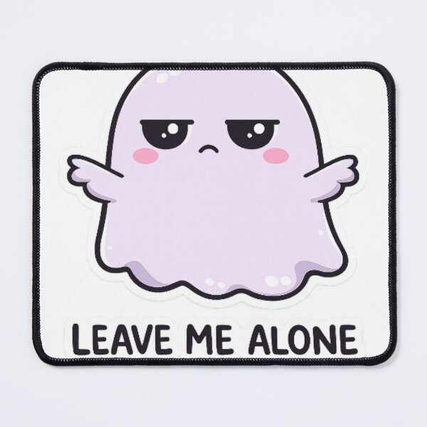 Item preview, Ghost sticker Leave Me Alone motif designed and sold by LongIslandDesgn.