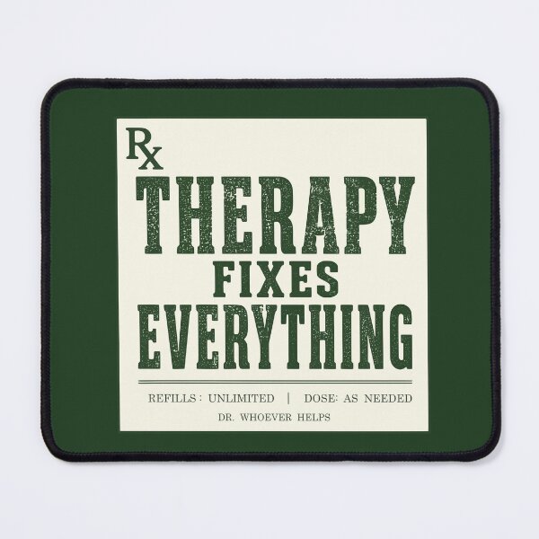 Item preview, Therapy Fixes Everything Prescription Vintage Design designed and sold by fadilow.