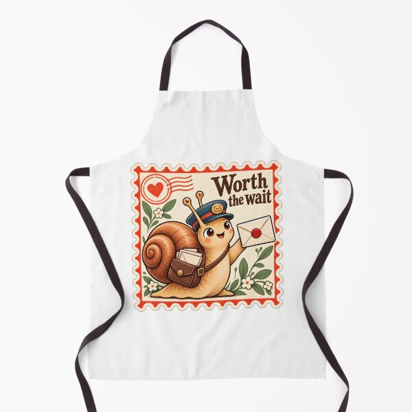 Item preview, Worth the Wait - Cute Snail Mail Postage Stamp designed and sold by Digipeel.