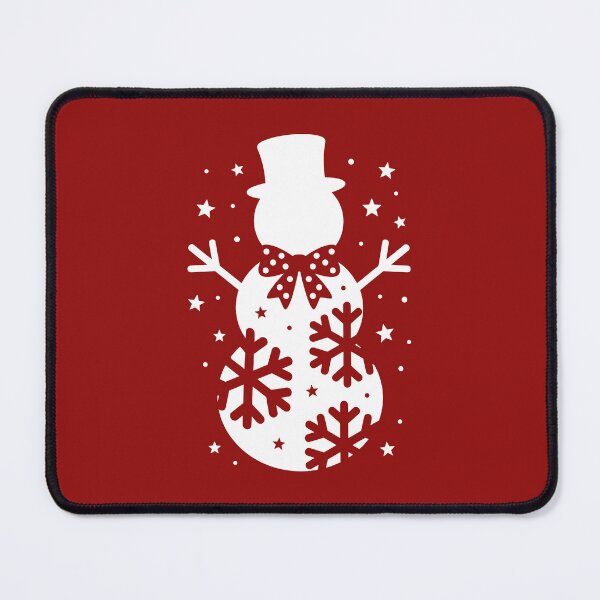 Item preview, Snowman Silhouette with Snowflakes and Polka Dot Bow – Winter Christmas Snowman designed and sold by Osmose-Studio.