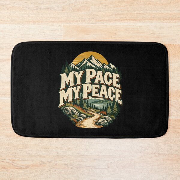 Item preview, My Pace My Peace Vintage Hiking Mountains designed and sold by Good Mood Foundry.