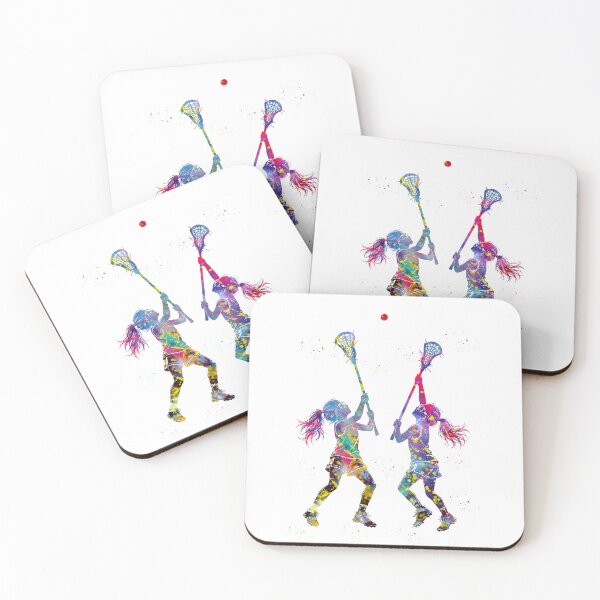 Item preview, Little Girl Lacrosse Players Watercolor Art designed and sold by Liededrom..