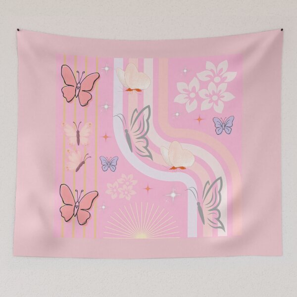 Item preview, Aesthetic Butterfly Pastel Pink Design designed and sold by Azurart2.