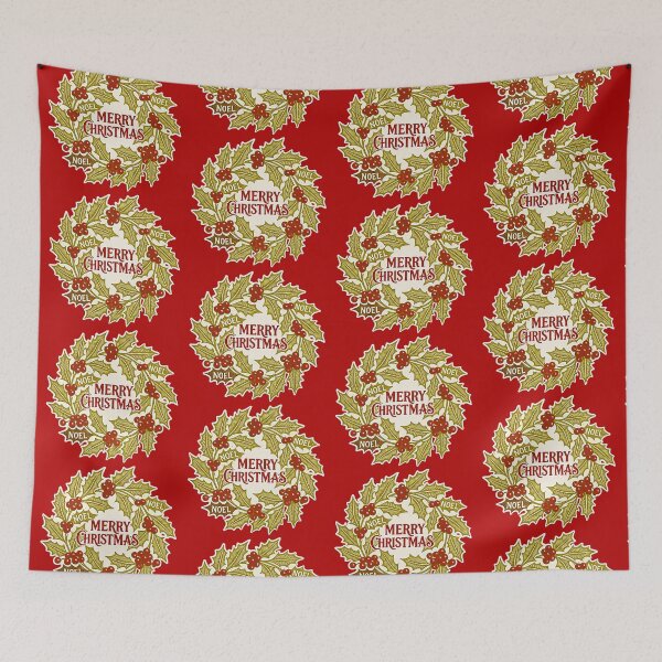 Item preview, Merry Christmas Vintage gold red designed and sold by BessoChicca.