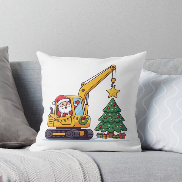 Item preview, Santa Crane Construction Christmas – Kids Xmas Tree and Star designed and sold by Osmose-Studio.