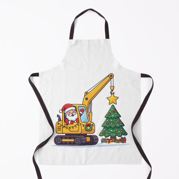 Item preview, Santa Crane Construction Christmas – Kids Xmas Tree and Star designed and sold by Osmose-Studio.