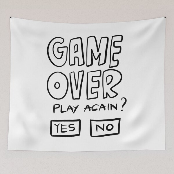 Item preview, Game Over But The Adventure Starts Again designed and sold by CleanDecor.