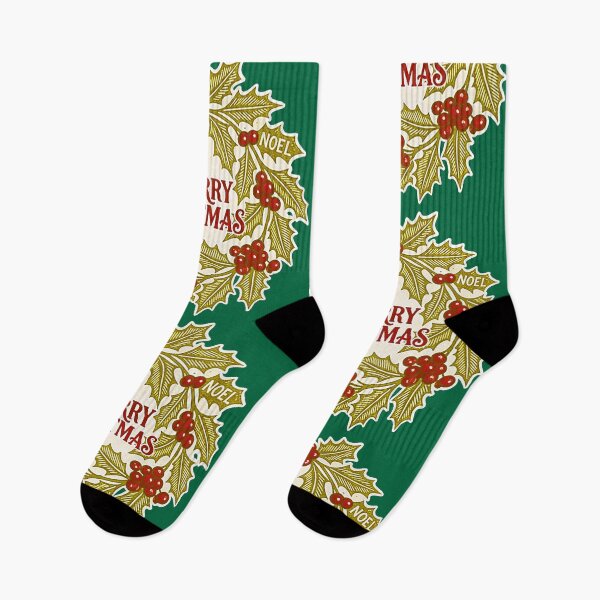 Item preview, Merry Christmas Vintage gold green designed and sold by BessoChicca.