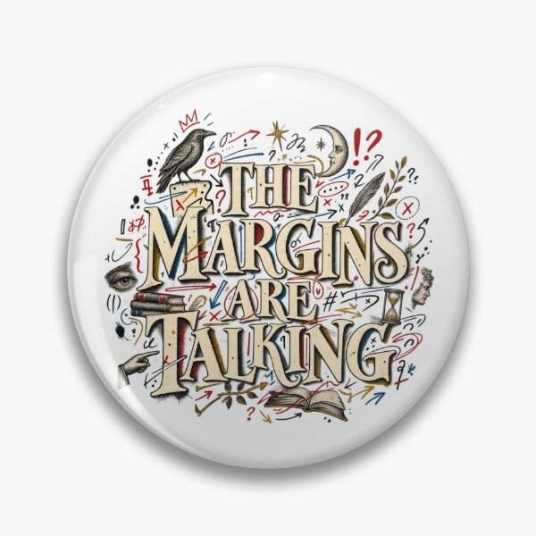 Item preview, The Margins Are Talking – Poetcore Marginalia Writer Art designed and sold by Golden Era Studio.