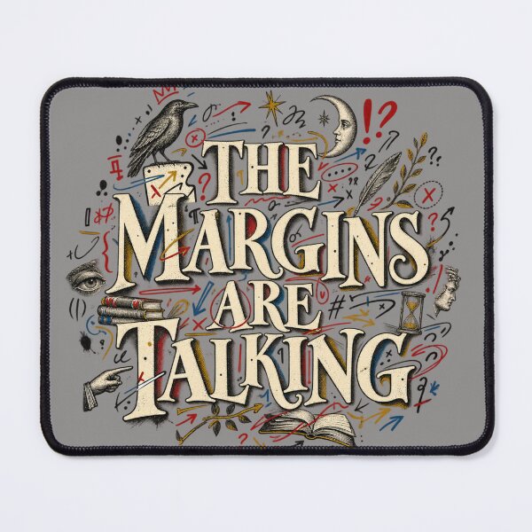 Item preview, The Margins Are Talking – Poetcore Marginalia Writer Art designed and sold by Golden Era Studio.