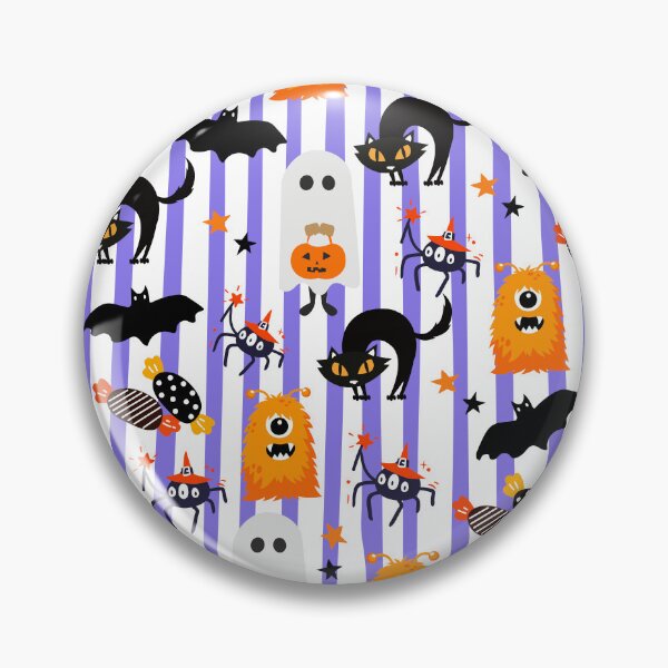 Item preview, Whimsical Halloween Pattern with Ghosts Cats and Monsters designed and sold by chupichapa.