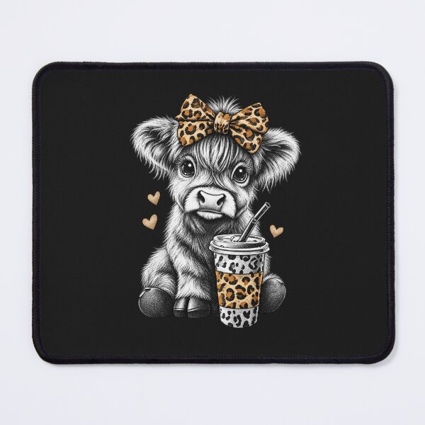 Item preview, Highland Cow Coffee Shirt, Leopard Print Coquette Bow Coffee Lover Baby Cow Western Country Shirt Cowgirl Birthday Gift  designed and sold by faridman.