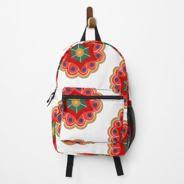 Item preview, Red Retro Flower Medallion Repeat Pattern designed and sold by Fani*.