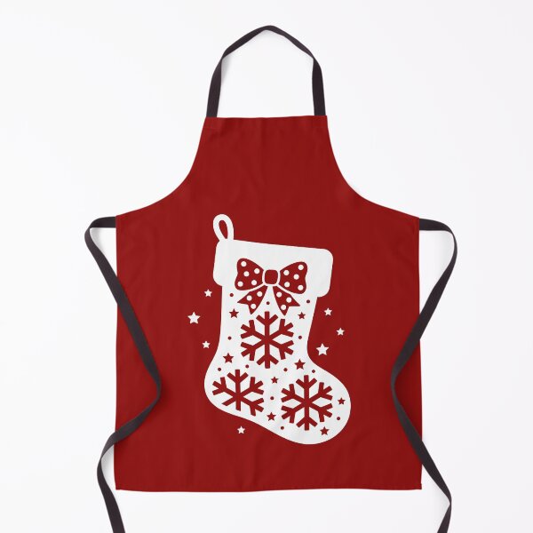 Item preview, Christmas Stocking Silhouette with Snowflakes and Polka Dot Bow designed and sold by Osmose-Studio.