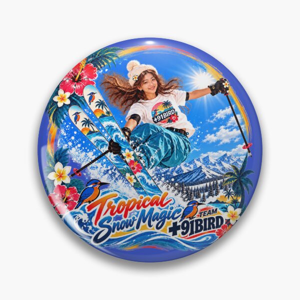 Item preview, Tropical Snow Magic – Kingfisher Freeski Adventure designed and sold by Plus91BIRD.