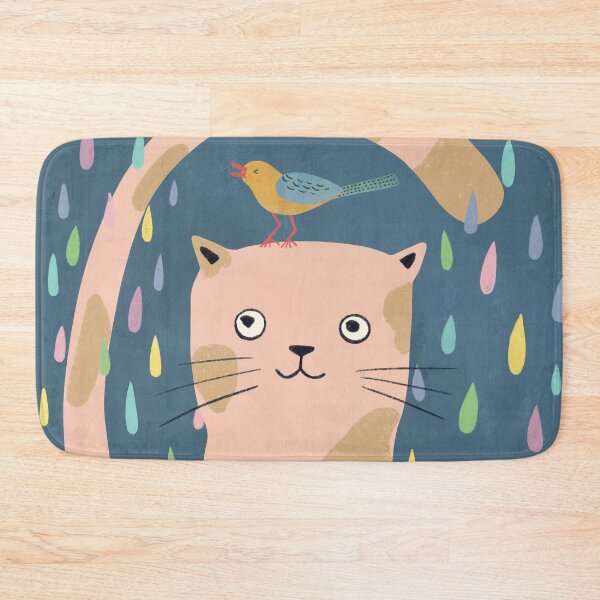 Item preview, Cat and Bird, Rainy Day Friends designed and sold by Eleanore Ditchburn.