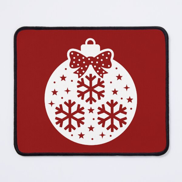 Item preview, Christmas Ornament Bauble Silhouette with Snowflakes and Polka Dot Bow designed and sold by Osmose-Studio.