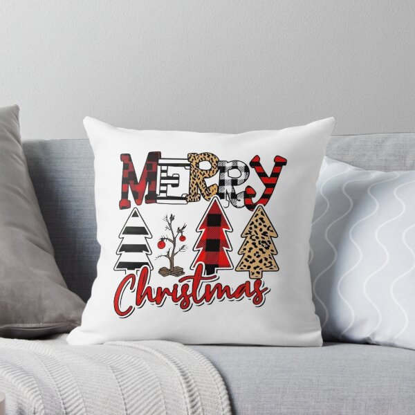 Item preview, Merry Christmas Plaid & Leopard Print Trees Holiday Design designed and sold by by2pals.