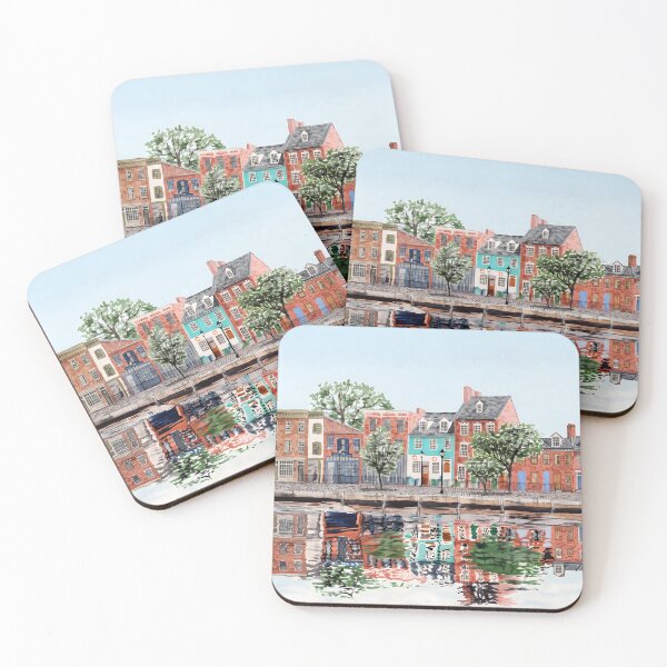 Item preview, Baltimore Maryland Waterfront Cityscape – Coastal Cottagecore Wall Art designed and sold by POSTERIOCREW.