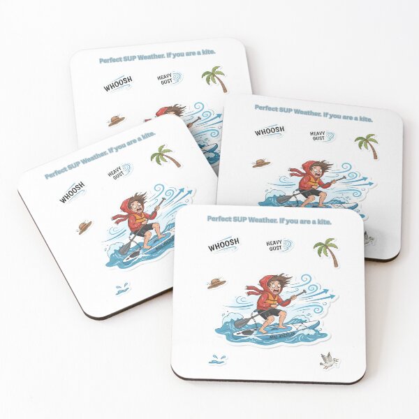Item preview, Funny Wind Wrestler Extreme Weather Stand Up Paddleboard Sticker Pack designed and sold by SmartPuns.
