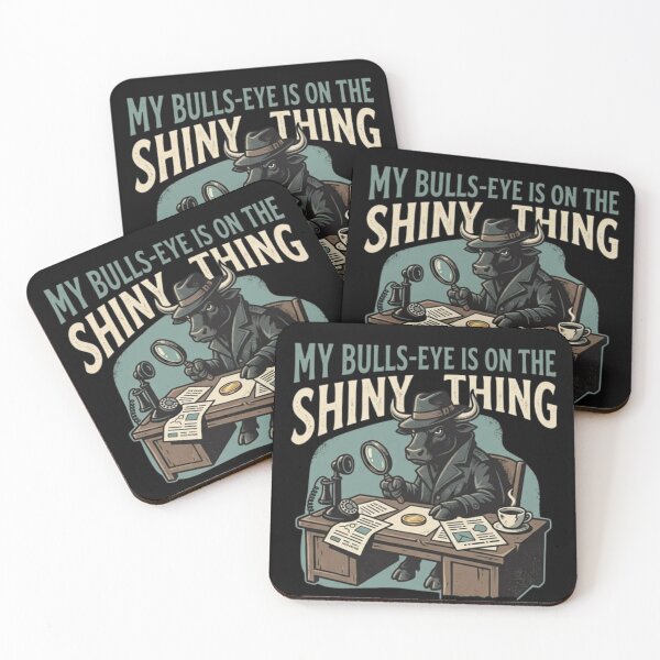 Item preview, Funny Detective Bull Shiny Object | Vintage Noir Graphic designed and sold by Dogandesighn.