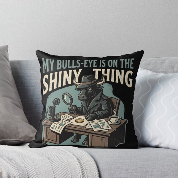 Item preview, Funny Detective Bull Shiny Object | Vintage Noir Graphic designed and sold by Dogandesighn.