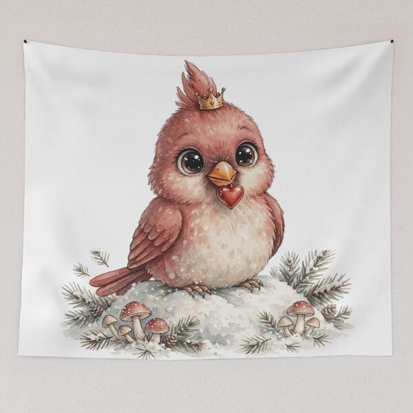 Item preview, Winter Cardinal Crown Heart Christmas designed and sold by Faelottie.