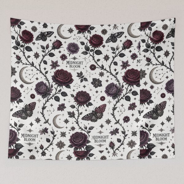 Item preview, Midnight Bloom – Gothic Floral Moon & Stars designed and sold by mo-carnival.