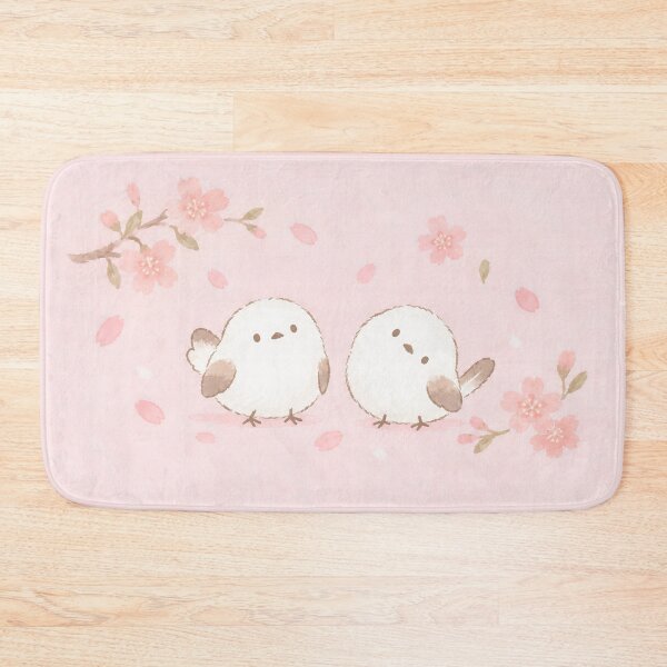 Item preview, Shima Enaga Snow Fairy Bird Pair with Pink Cherry Blossoms designed and sold by AshiraCreations.
