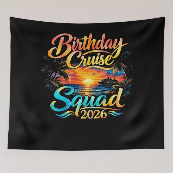 Item preview, Birthday Cruise Squad 2026 Group Vacation Party Travel designed and sold by FolkGraphics.