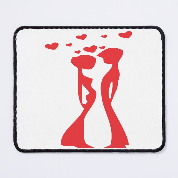 Artikelvorschau, Romantic Couple Silhouette with Hearts entworfen und verkauft von Johnnies.