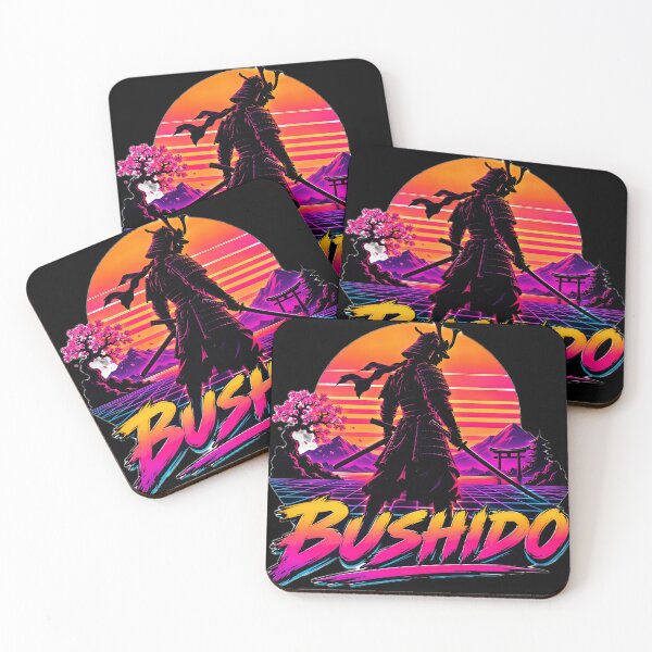 Item preview, Retro 80s Sunset Samurai Bushido Typography designed and sold by ValhallaHub.