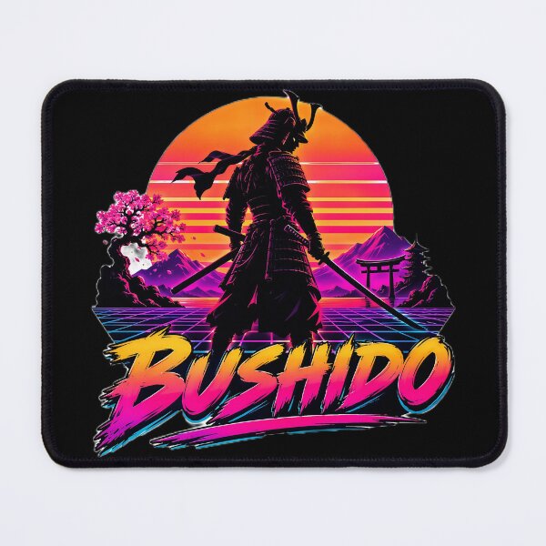 Item preview, Retro 80s Sunset Samurai Bushido Typography designed and sold by ValhallaHub.