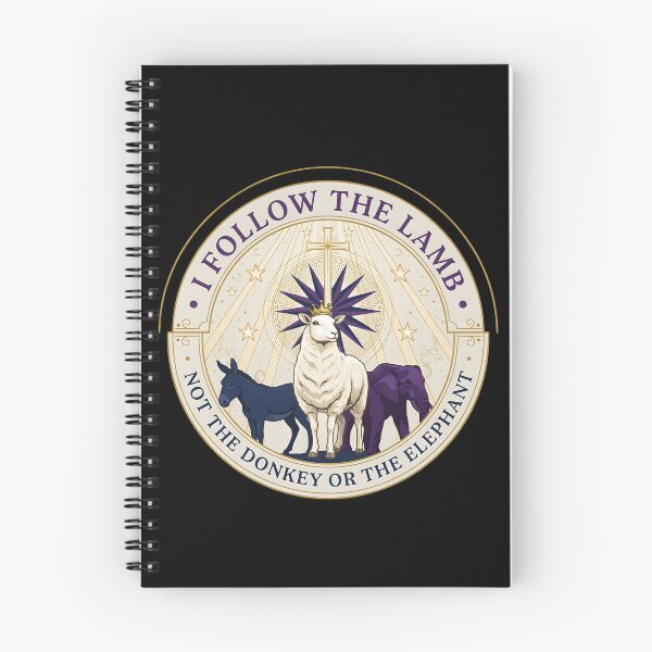 Item preview, I Follow The Lamb Not The Donkey Or Elephant Bible Quote designed and sold by Redgiant87x.