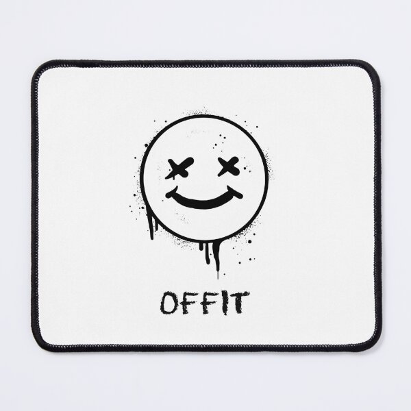 Item preview, HTFM Trippy Rave Smiley Face – Black & White Dripping Grunge Art designed and sold by HardToFindMerchandise.