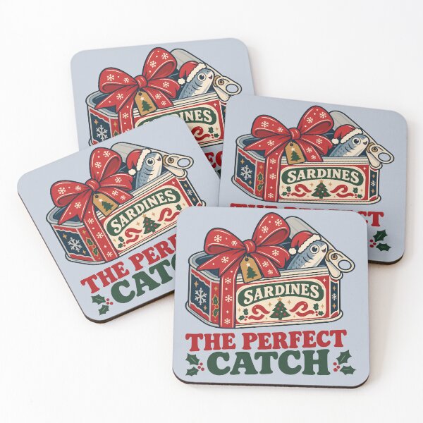 Item preview, The Perfect Catch Christmas Sardines – Funny Vintage Holiday Seafood Gift Design designed and sold by Skryp-art.