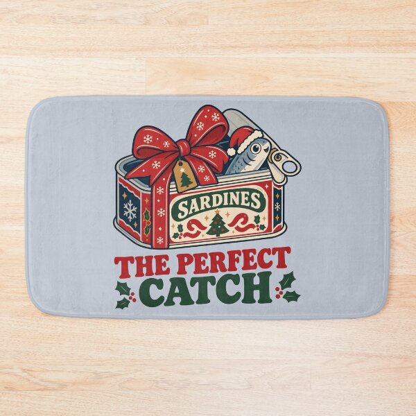 Item preview, The Perfect Catch Christmas Sardines – Funny Vintage Holiday Seafood Gift Design designed and sold by Skryp-art.