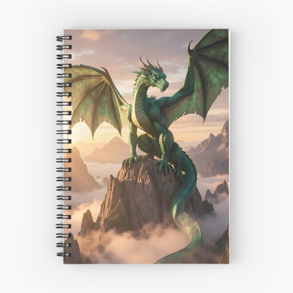 Item preview, Green Dragon on the Peak Above the Clouds designed and sold by Fanta-sticky.