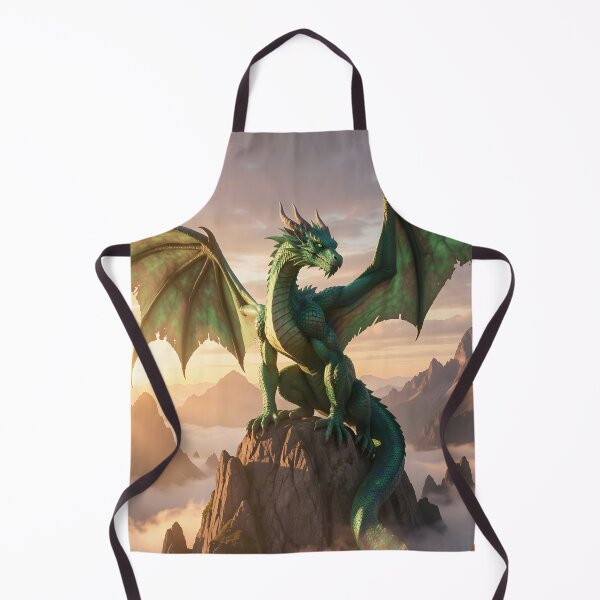 Item preview, Green Dragon on the Peak Above the Clouds designed and sold by Fanta-sticky.