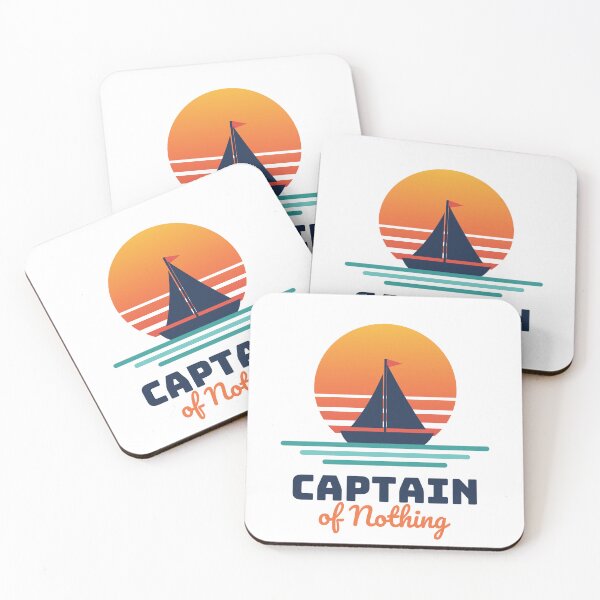 Item preview, Captain of Nothing Funny Sailboat Retro Sunset designed and sold by RudderlessArt.
