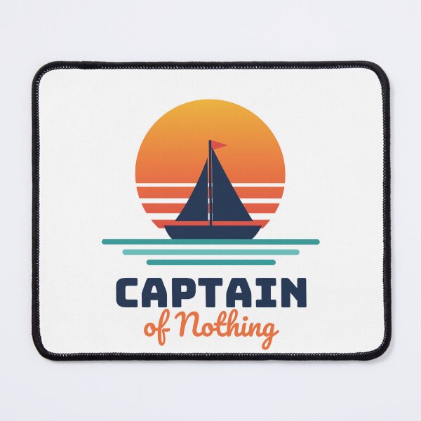 Item preview, Captain of Nothing Funny Sailboat Retro Sunset designed and sold by RudderlessArt.