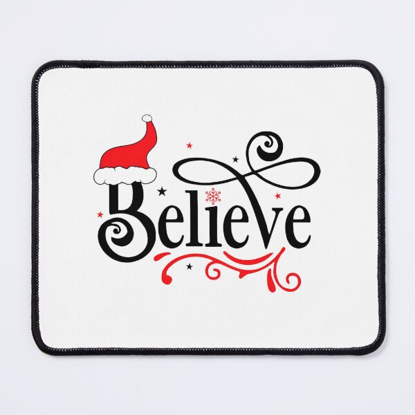 Item preview, Believe Christmas Santa Hat Elegant Festive Typography designed and sold by by2pals.