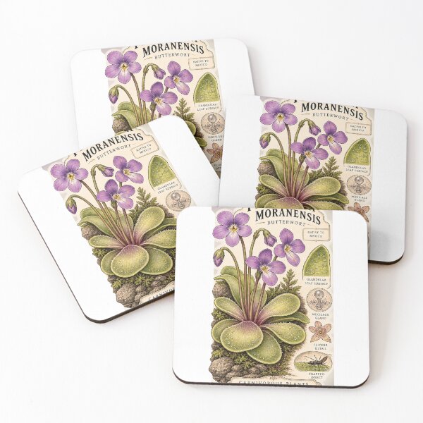 Item preview, Pinguicula Moranensis Mexican Butterwort – Vintage Carnivorous Plant Art designed and sold by nerdamus.