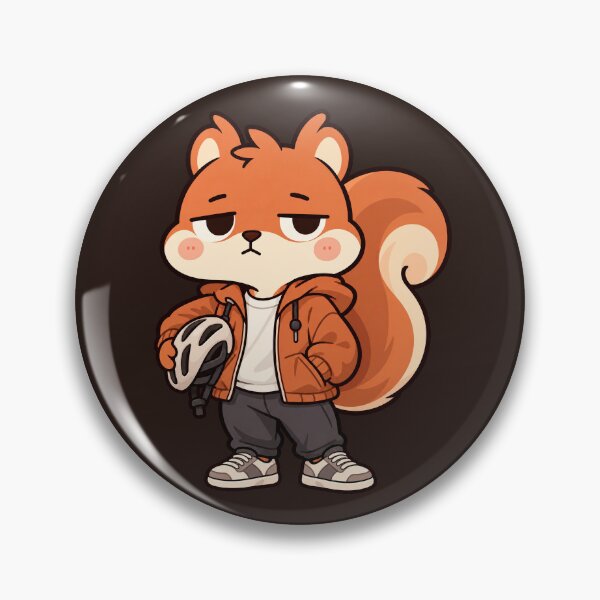 Item preview, Chill Squirrel Cyclist with Bike Helmet designed and sold by ImagenFusionP.