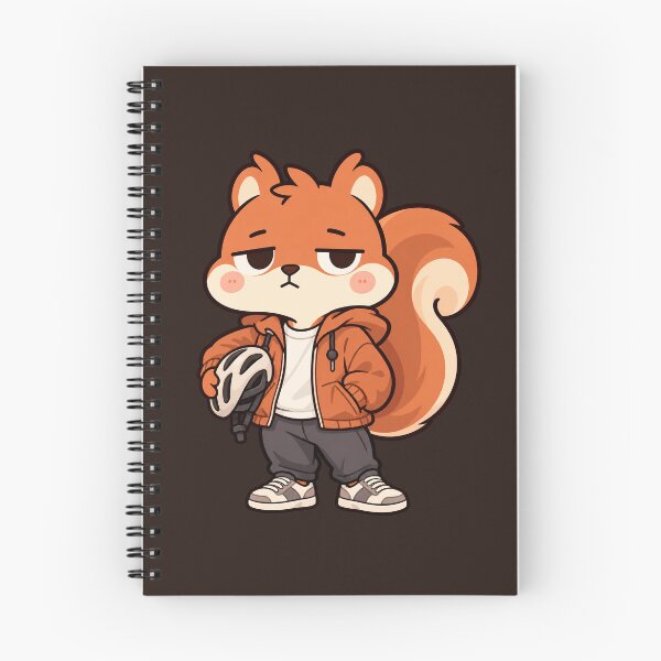 Item preview, Chill Squirrel Cyclist with Bike Helmet designed and sold by ImagenFusionP.