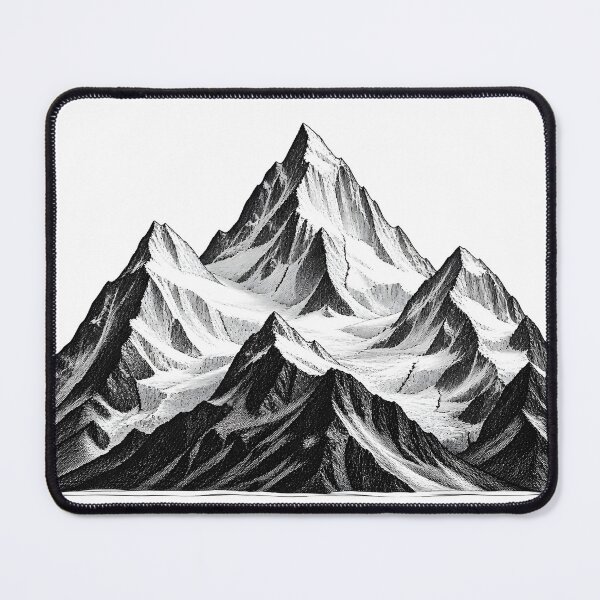 Item preview, Black White Mountain Ice Peak designed and sold by Byte-shirt.