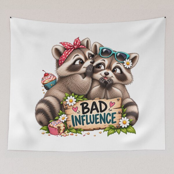 Item preview, Bad Influence Raccoon Besties designed and sold by J-CCreations.