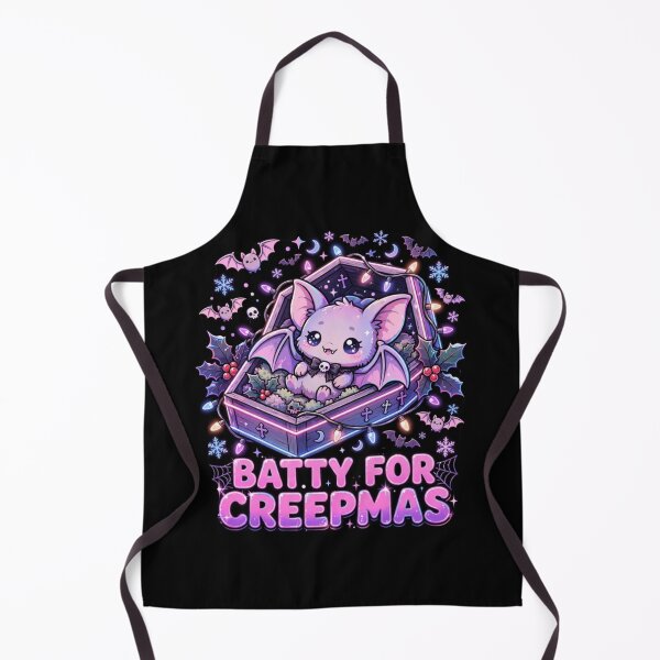 Item preview, Batty For Creepmas Cute Bat in Coffin Christmas Lights Spooky Holiday designed and sold by Neon Bones Studio.