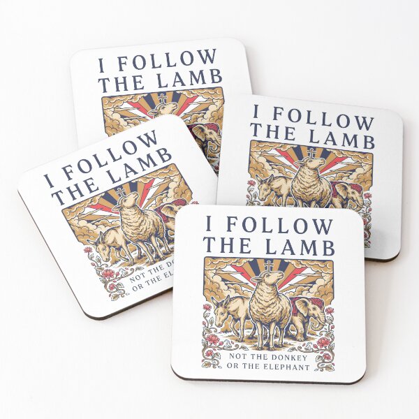 Item preview, I Follow The Lamb Not The Donkey Or Elephant Bible Verse designed and sold by Redgiant87x.